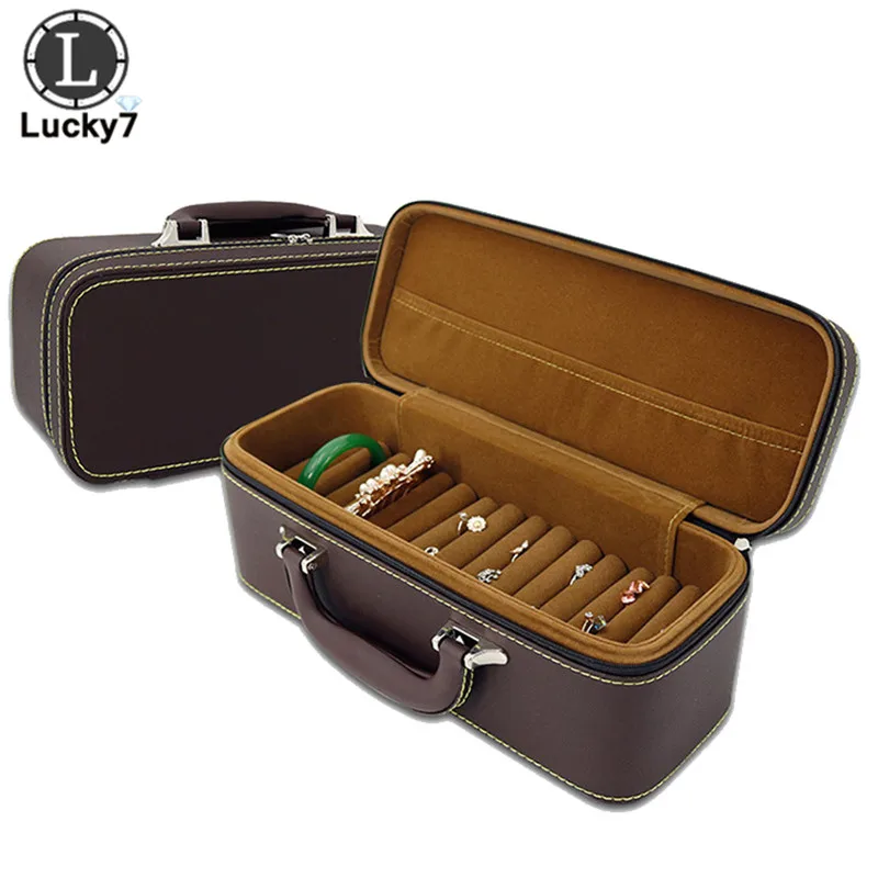 

Bracelet Box PU Leatherette High-end Jewelry Ring Jewelry Watch Storage Box Black & Brown Color Bracelet Organizer Storage Case