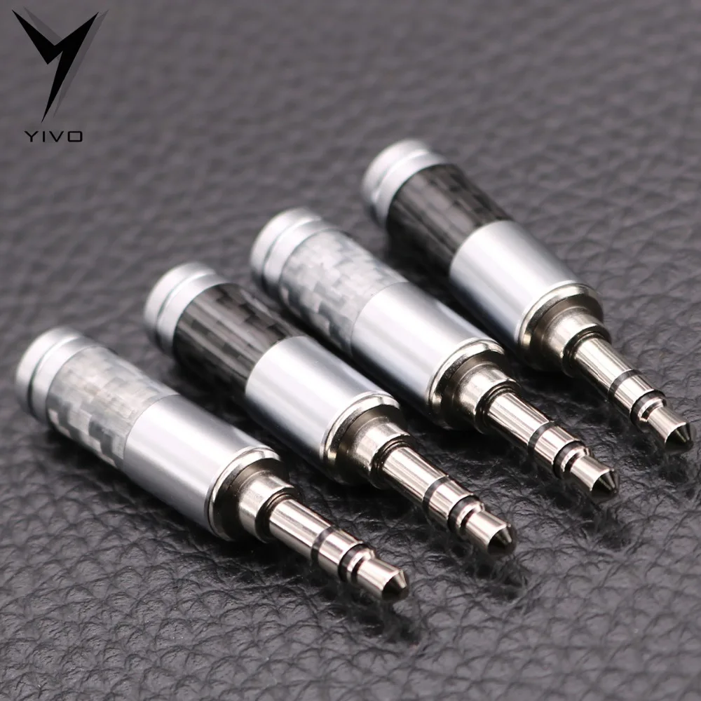 10 шт. HiFi DIY Hi-end белый черный углеродное волокно 3 5 1/8 "наушники мм аудио мини Джек