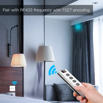

9 /1 Channel RF433 Remote Control For WiFi Curtain Switch RF Roller Blinds Module Battery Powered Curtain Switch Smart Home Life