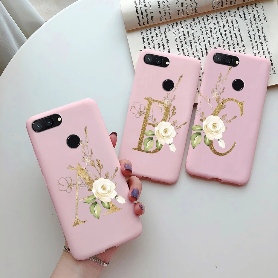 Cute Letters Silicone Soft Phone Case - Back Cover s