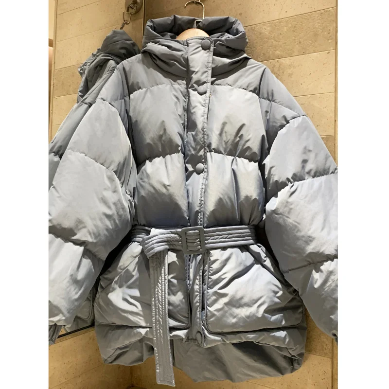 

Jacket textured Micro Rib Fabric Casual sports style hooded down jacket quality Women's Winter warm down jacket