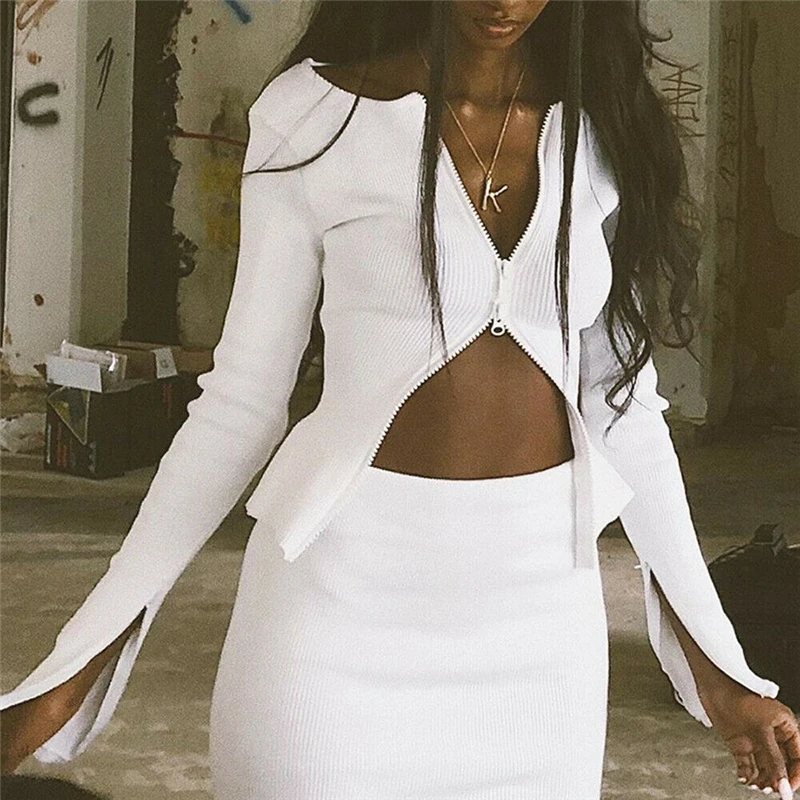

Fashion Women Coat Cardigan Sweater Long Sleeve Casual Knitted Cardigans Tops 2019 Autumn Winter Zipper Coat Female Coats Jacket
