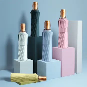 

Three-fold umbrella Sen system retro simple 16-bone umbrella sun umbrella rain and sun dual-purpose umbrella female sunshade