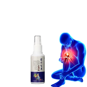 

80ml Chinese Herbal Gentian Patches Medical Spray Rheumatism Muscular Spondylosis Back Joint Pain Patch Massage Essential Oils