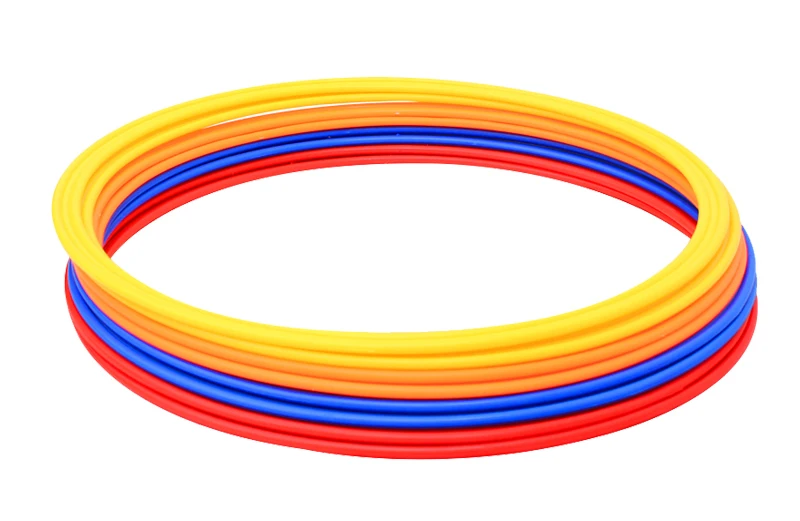 6Pcs/ Set 40cm Soccer Speed Agility Rings ABS Material Sensitive Football Training Equipment Pace Lap Football Ball Training