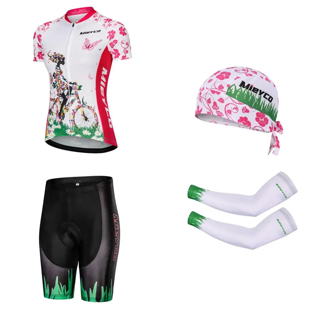 Лидер продаж, женская футболка с коротким рукавом для велоспорта, милый комплект одежды для езды на велосипеде для девушек, комбинезон, короткие штаны, Ropa Ciclismo, одежда для велоспорта - Цвет: 5