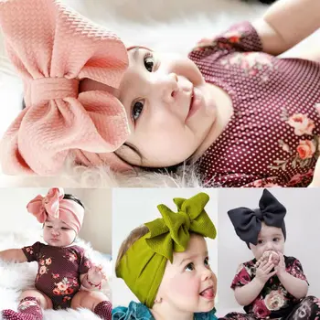

Baby Toddler Kids Girls Bow Hairband Turban Knot Cute Headband Headwear