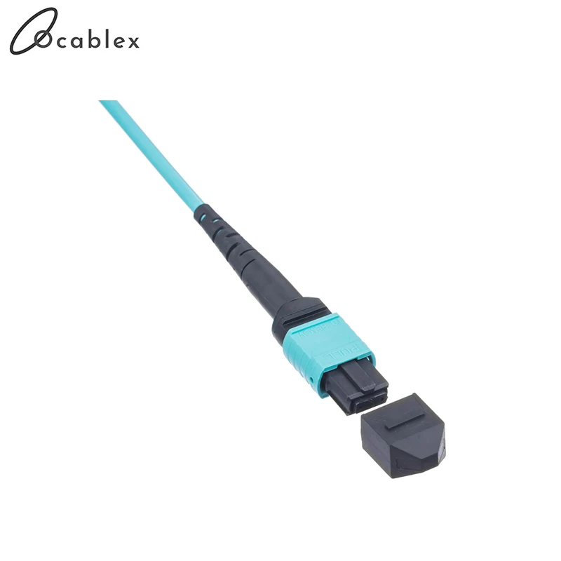 12 Fiber MPO Patch Cord LSZH OM4 850nm 15m MPO(Male) Fiber Optical Patch Cable Fiber Optic Patch Cord