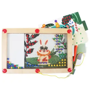 

16 in 1 Wooden Maze Puzzle Magnetic Pen Driving Board Game Educational Kids Toy Promotes eye-hand coordination visual tracking