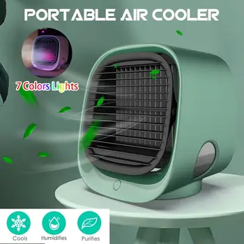 

Mini Portable Air Conditioner Multi-function Humidifier Purifier USB Desktop Air Cooler Fan with Water Tank Home 5V Cooling Fan