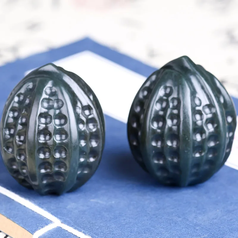 Натуральный Синьцзян и Тянь carved резной грецкий орех ручной части