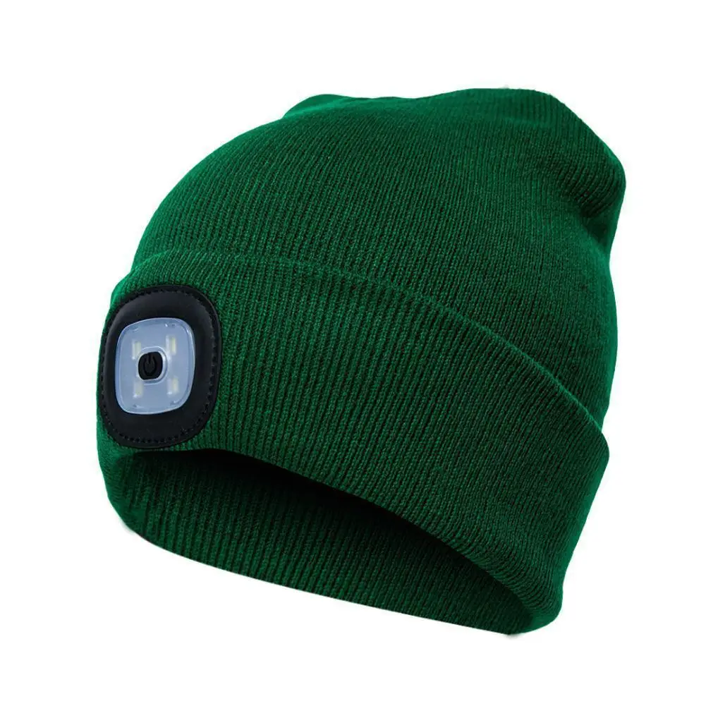 

6 LED Light Hat USB Rechargeable Hands Free Flashlight Keep Outdoor Beanies In Cap Fishing Winter Hat Knit Warm For Climbin Q5L1