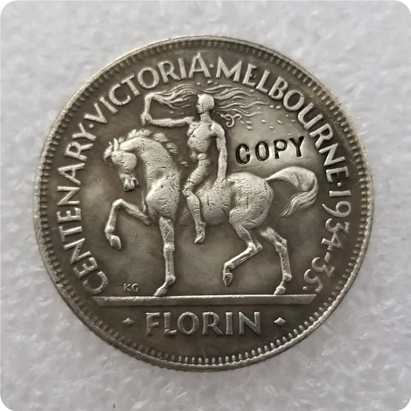 1934/35 г. австралийский Centenary Florin копия Джордж В Койн|Безвалютные монеты| |