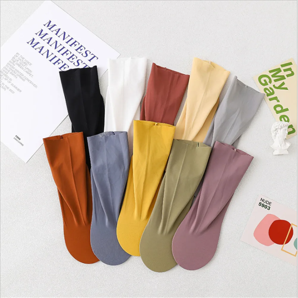 

Носки женские в японском стиле, тонкие, однотонные, хлопок, впитывающие пот, цвет в ассортименте, носки хлопковые для девочек