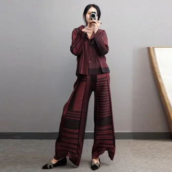 

SuperAen Europe Fashion Women's Sets 2020 Spring New Casual Long Sleeve Women Jackets Wide-leg Pants Pluz Size Two-pieces
