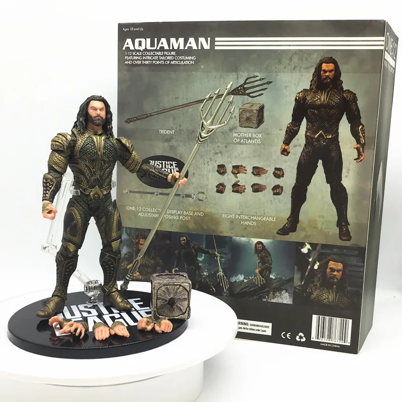 Коллекционная Фигурка Лиги Справедливости Aquaman 1:12 Супергерой Mezco commone фигурки