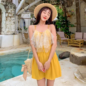 

Swimsuit Woman One Piece Women's Rashguard May One-Piece Suits New 2020 Sexy Swimsuits With Skirt Wetsuit Solid Cotton Sierra