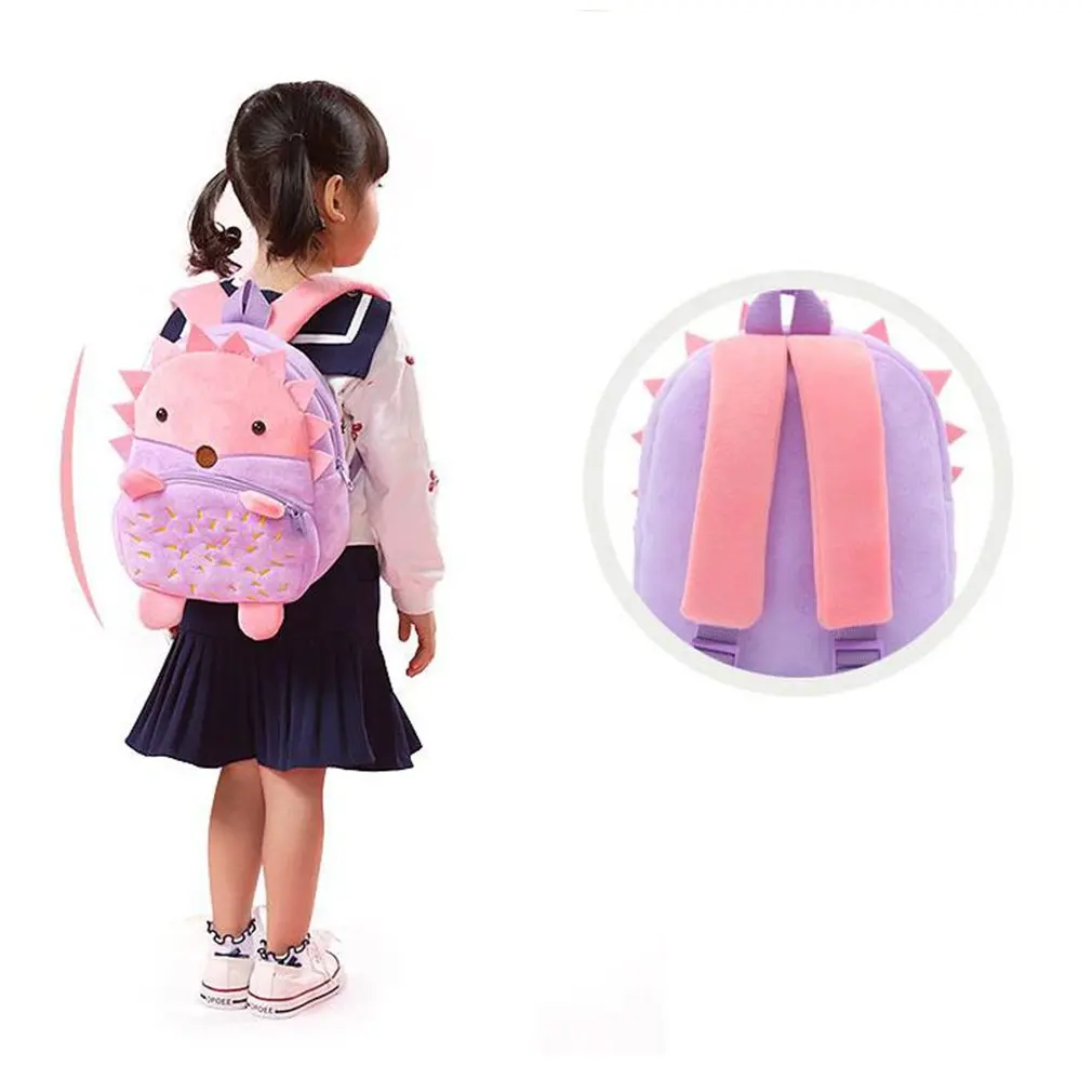 Zoo Series Cute Children's School Bag Burden Shoulder Bag Plush Backpack Kindergarten Early Education Park Bag