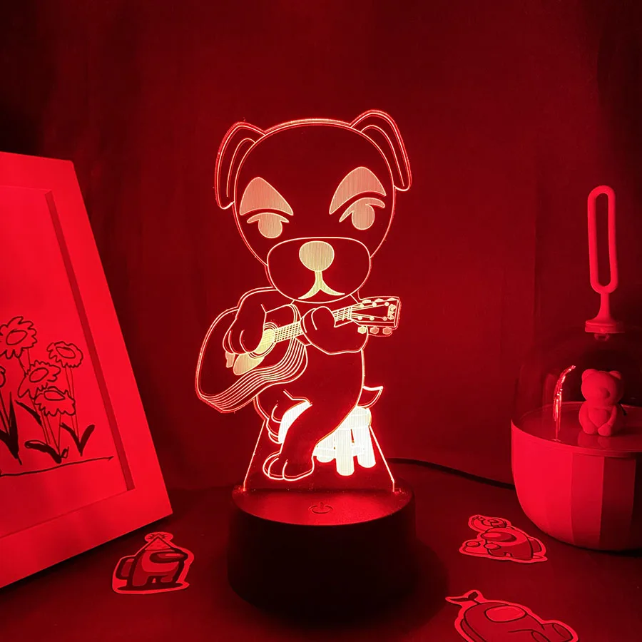 

Game Animal Crossing Character K.K. Slider 3D Led Night Lights Cool Gifts for Kids Bedroom Bedside Decor Lava Lamps K.K. Slider