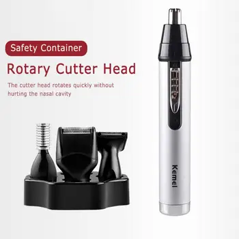 

KM-6650 4 In 1 Rechargeable Razor Barber Haircut Hair Clipper Trimmer Electric Cutter Self-cutting Nose Hair Eyebrow Trimmer