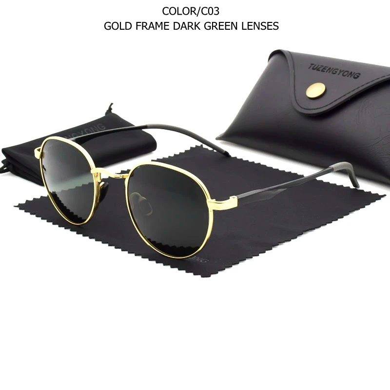 Polarisierte Sonnenbrille Gothic Steampunk Vintage Rund Uv400_voghion.com