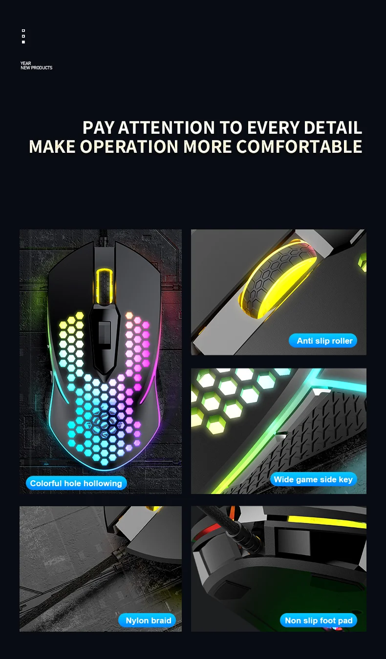 best computer mice LED Glow Wired Mouse Profession Gaming Mouse 3200 DPI Optical USB Computer Mouse 6 Buttons Ergonomics Mouse For PC laptops types of computer mouse