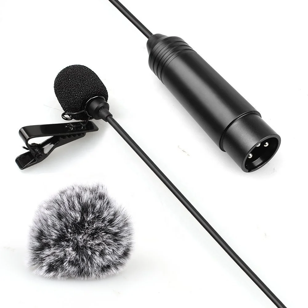 

Omni-directional 3pin xlr camera conference microphone collar clip microphone