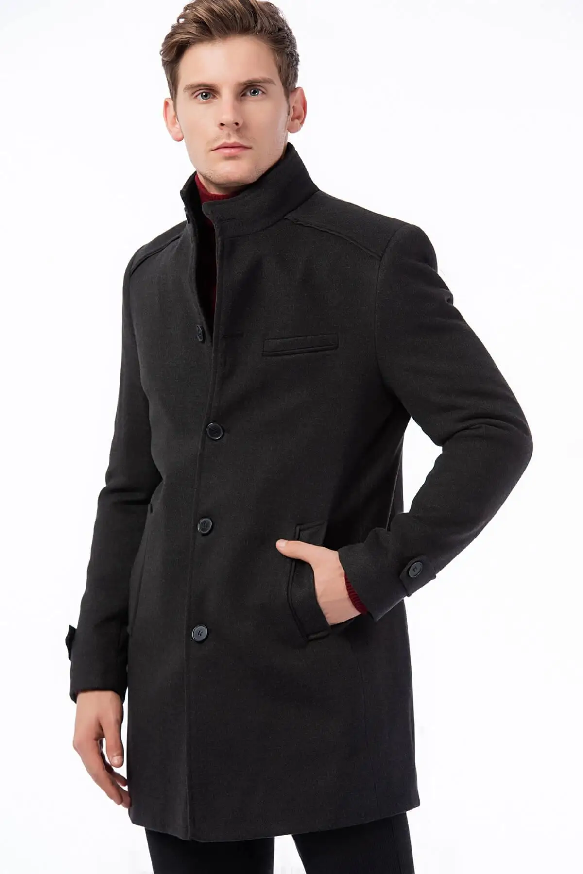 Dewberry мужской Антрацит Overcoat-1020001P8333