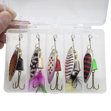 5pcs/lot Metal VIB Lures 6cm 7.5g Vibrations Spoon Hard Lures Fishing Bass VIB Bait Crankbaits Fishing Artificial Bait Lure