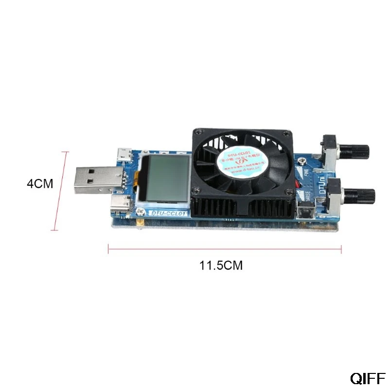 35W USB Electronic Load Tester Module Constant Current Resistance 0.2A~3A Power Battery Tester