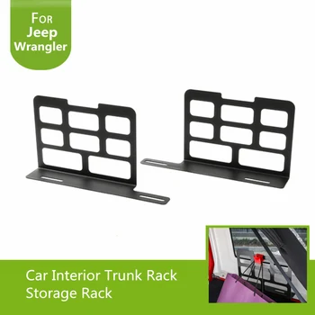 

Auto Interior Tailgate Storage Shelves Metal Trunk Rack Storage Rack For Jeep Wrangler JK 2007 Up Car Styling