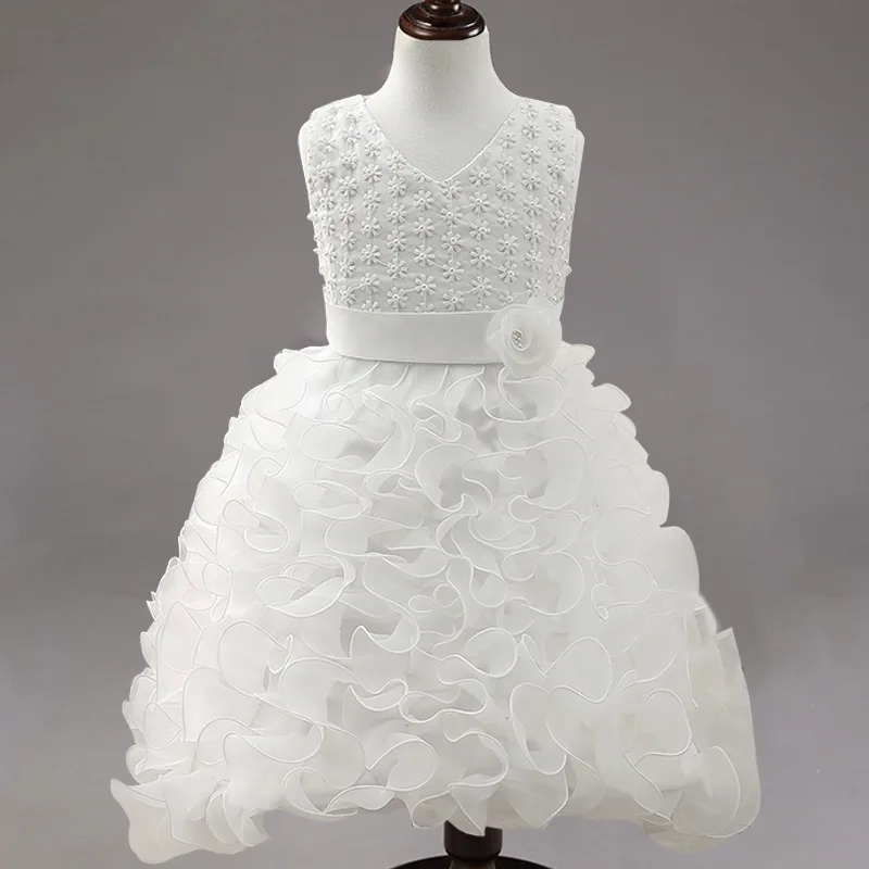 

Korean-style Dresses of Bride Fellow Kids Top Grade Embroidery Wave Gauze One-piece Dress Wedding Dress Princess Dress
