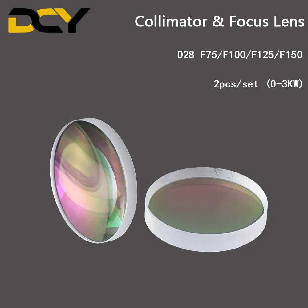 Fiber Laser Collimator & Focus Lens D28 F75/F100/F125 2Pcs/Set for Raytools Head BT210S/BT230 BM109 Bodor WSX | Инструменты