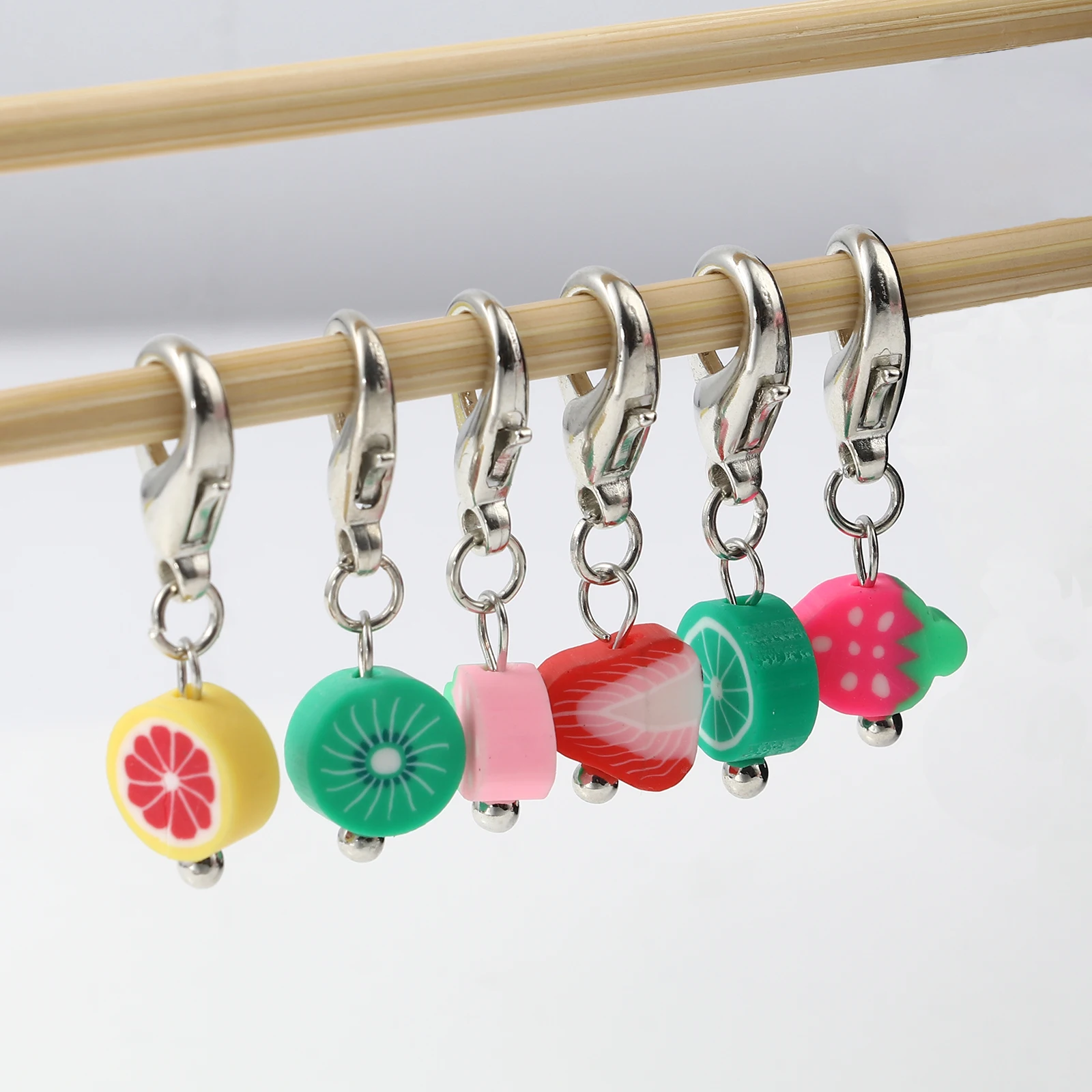 Handmade Polymer Clay Knitting Stitch Markers Fruit Pendants Knitting Marker  Crochet Clips Stitch Counter Needle Clips Tools - AliExpress