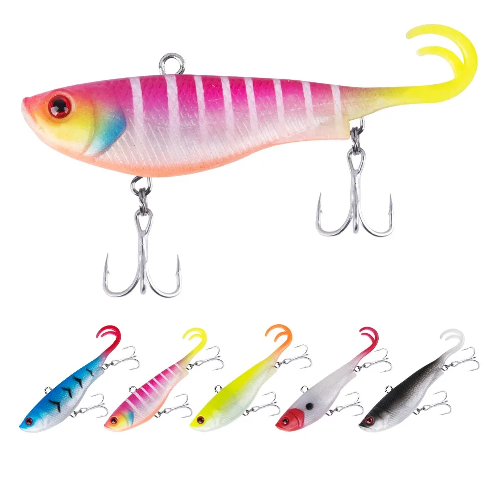 Soft Fishing Lure Swimbait Wobbler Silicone Artificial Bait VIB (24)
