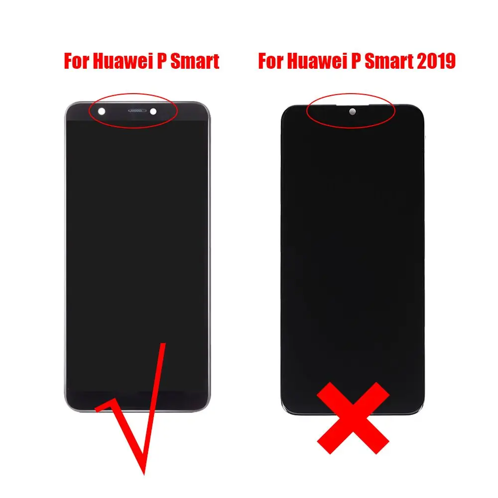 PINZHENG LCD For Huawei P Smart LCD Display Touch Screen Digitizer Assembly With Frame For Huawei 2