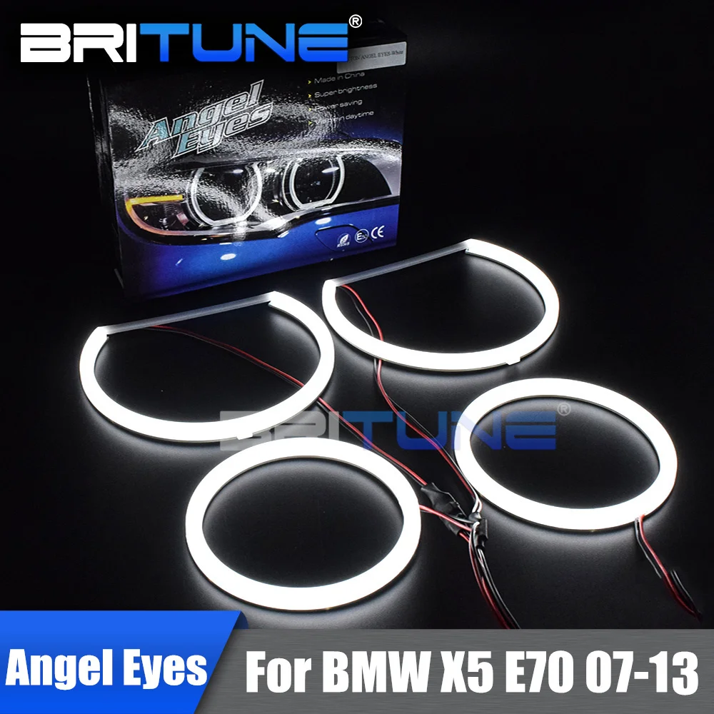  Angel Eyes For BMW E70 X5 2007-2013 Halogen Xenon Headlight LED Cotton Light Halos Switchback Lamp  - 4000052130578