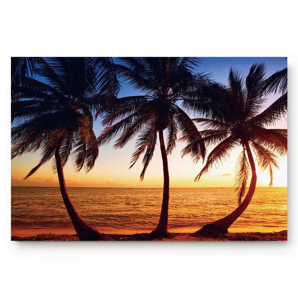 Indoor Doormat Welcome Doormats Sunset Beach Scenery Coconut Tree Non-Slip Low-Profile Floor Mat for Entryway Back Door High | Дом и сад
