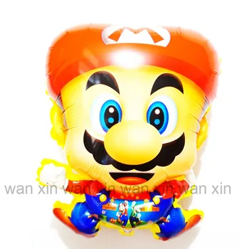 

wholesale 50pcs/lot Mario foil balloons irregular style cartoon mario helium ballons for birthday decoration party supply