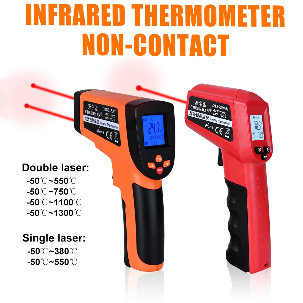 Digital IR Non-Contact Infrared Laser Thermometer Handheld Digital LCD