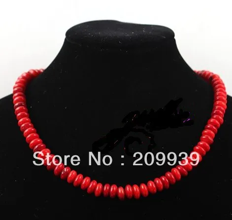 

huij 00130 New Red 10 Bulk Strands Oblate Coral Corallite Beads Fit necklace discount 40%