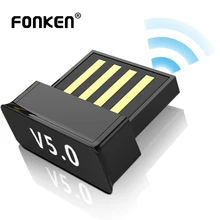 FONKEN Mini BT5.0 USB Bluetooth адаптер ПК ключ синий зуб музыкальный приемник аудио передатчик для ТВ ПК автомобильный комплект беспроводной адаптер