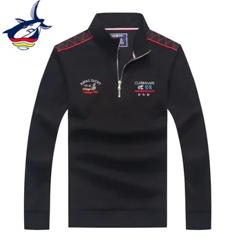 

Italy Style Men's Sweater Turtleneck Half Zipper Famous Brand Tace & Shark Embroidery Sweater Men Pullover High Quality Sweaters