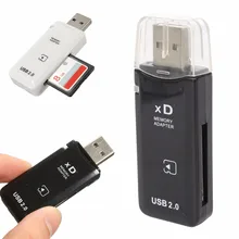 USB 2,0 высокоскоростной xD адаптер для чтения карт памяти Белый для Olympus Fuji XD Pictu для КПК, цифровая камера портативность ноутбука 2 Гб