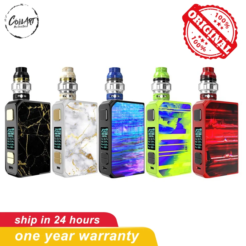 

Original CoilART LUX 200 TC Kit with LUX Mesh Tank 5.5ml capacity 510 thread electronic cigarettes vape kit