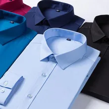 Весна Горячая Распродажа мужские рубашки с длинными рукавами из бамбукового волокна Camisa, воротник-стойка против морщин, деловая Рабочая одежда