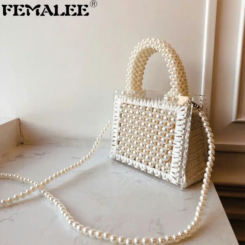 transparent pearl bag