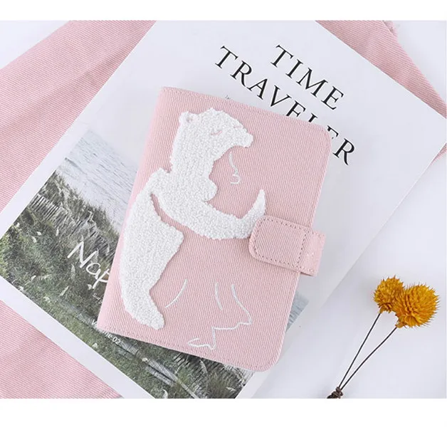 Розовый медведь Hug Cute A6 Дневник Книга недатированный DIY планировщик ежедневный