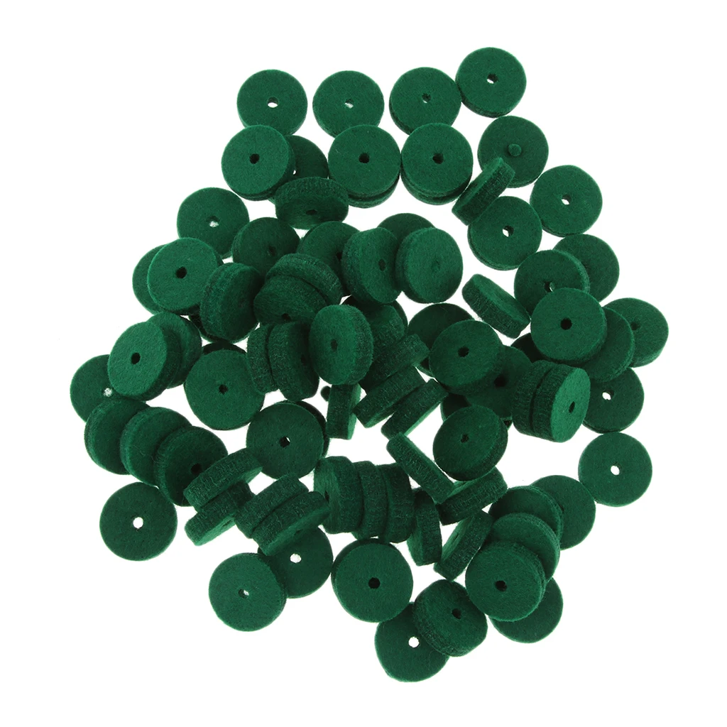 Pack of 90 Green Strap Button Felt Washers Piano Keyboard Balance Accessories