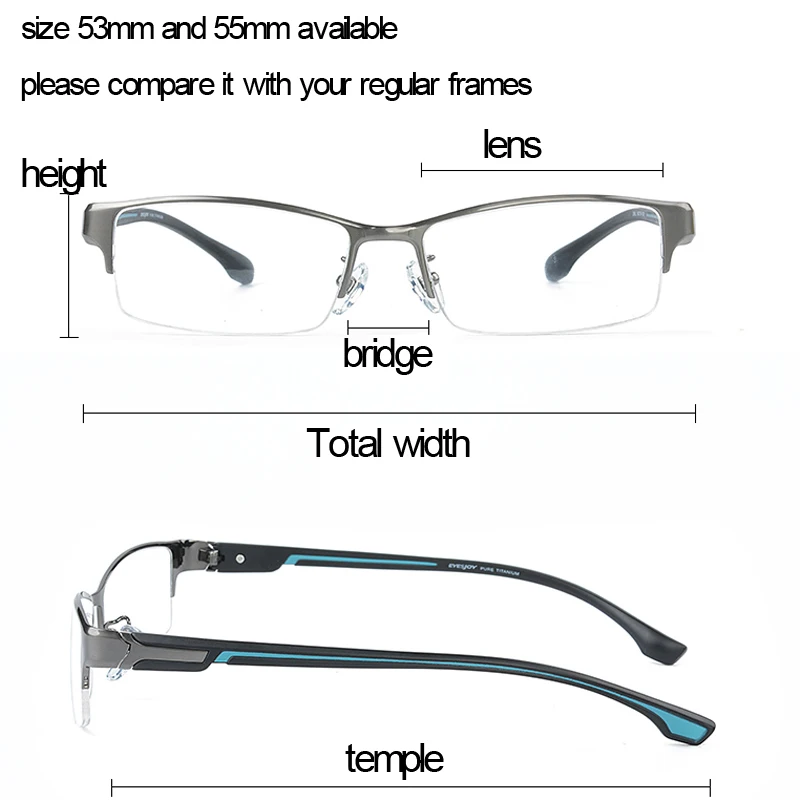 Чистая титановая оптическая оправа, мужские аксессуары, прозрачные очки по рецепту, оправа для очков, квадратная компьютерная оправа Tr90 Spectalces